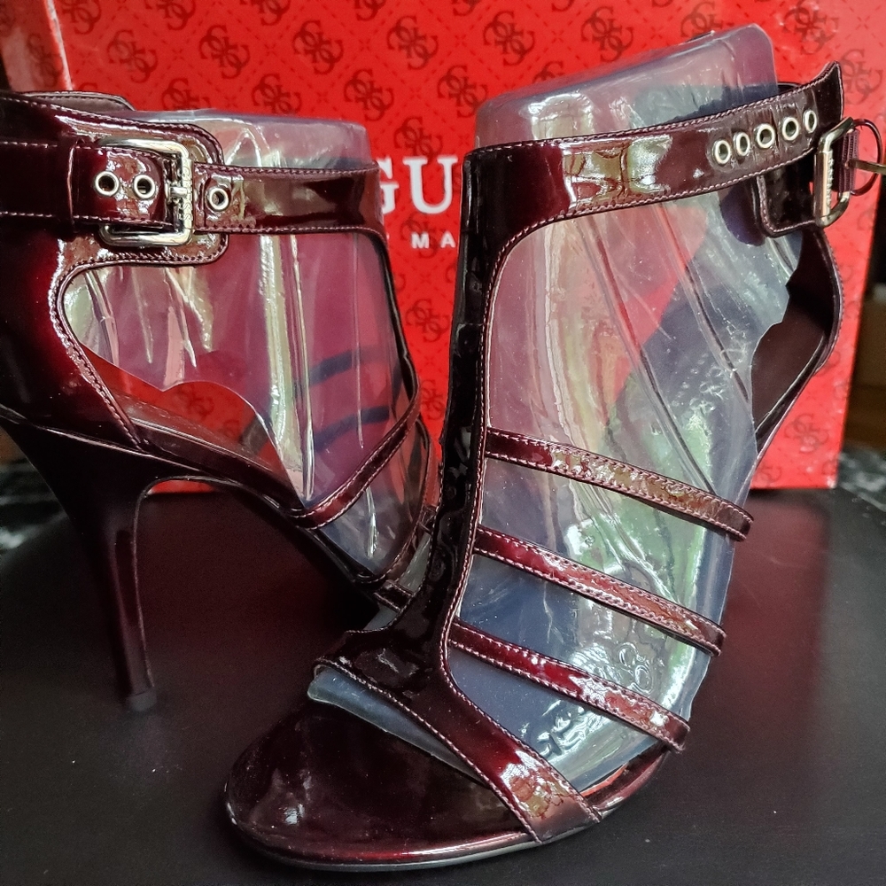 Guess Red Strappy Heels